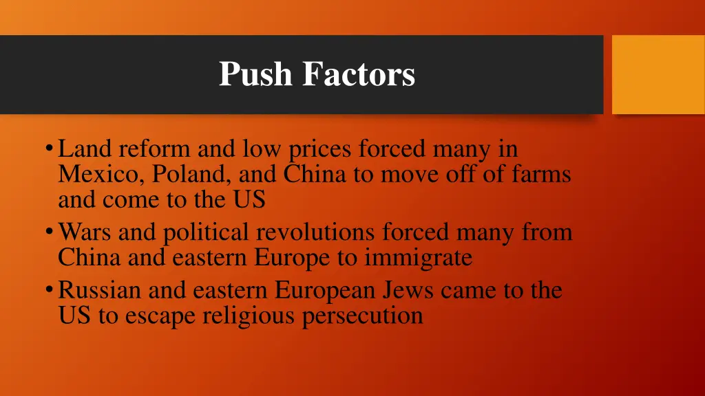 push factors