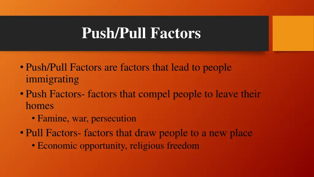 push pull factors