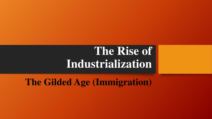 the rise of industrialization