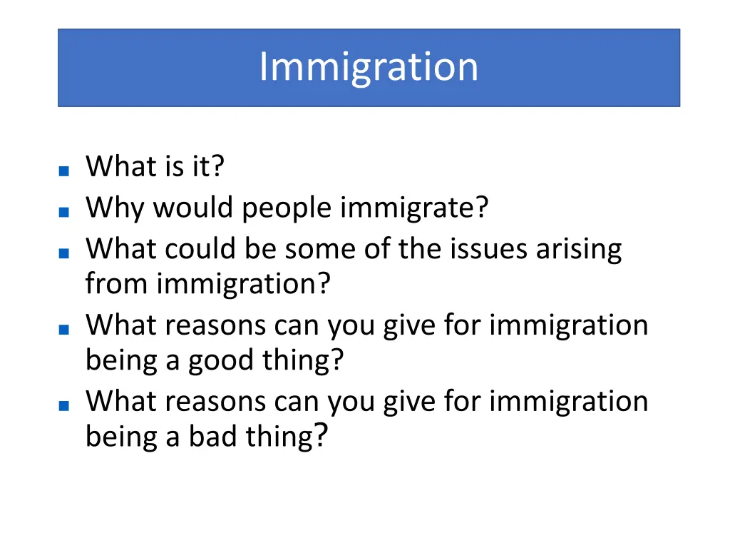 immigration