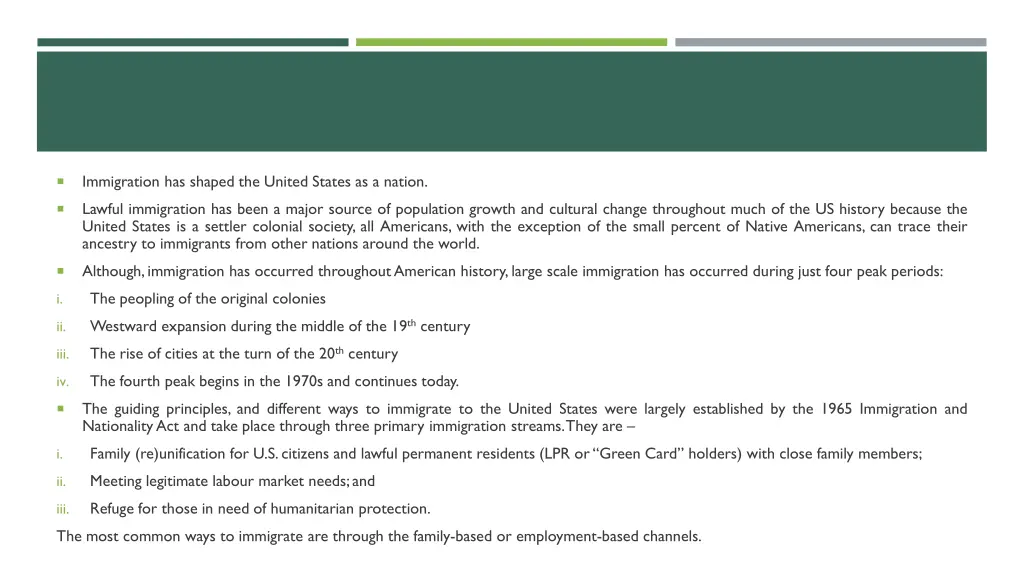 immigration has shaped the united states