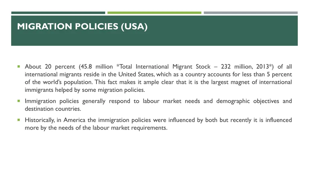 migration policies usa