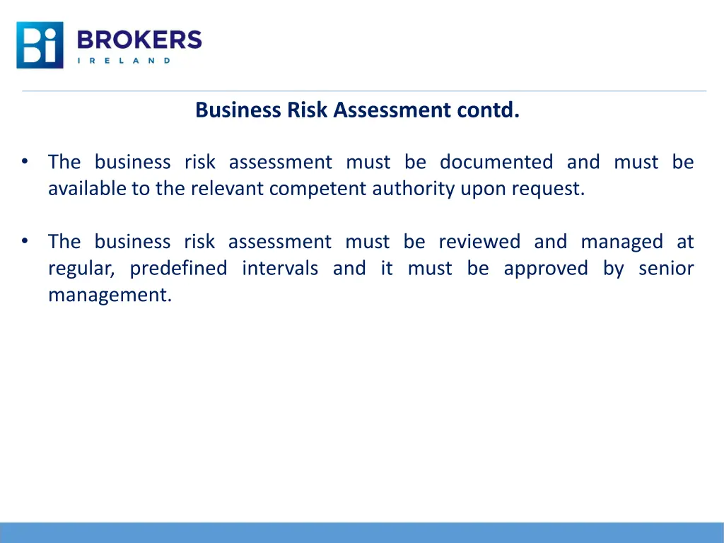 business risk assessment contd