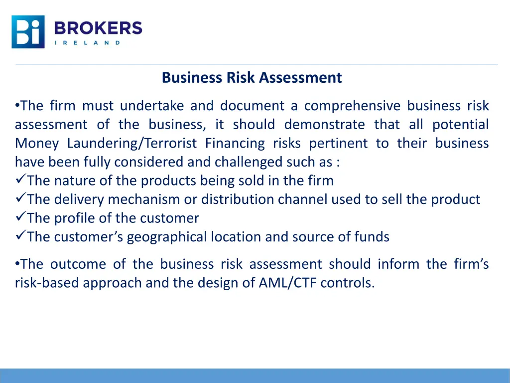 business risk assessment