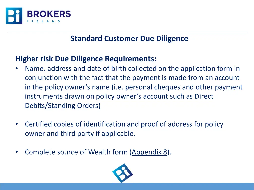 standard customer due diligence 5