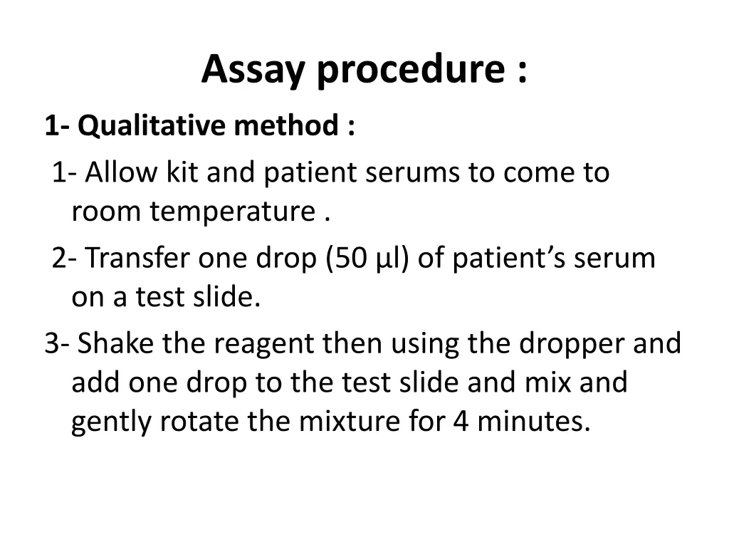 assay procedure