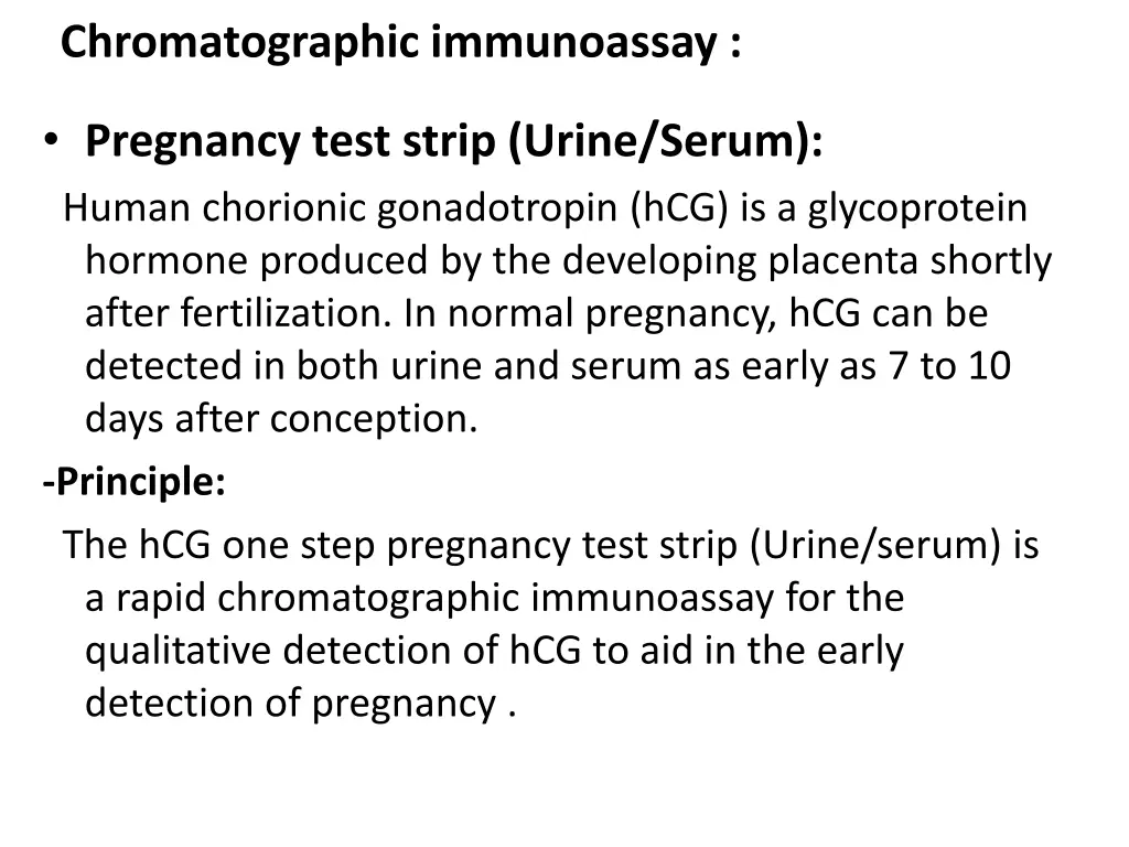 chromatographic immunoassay