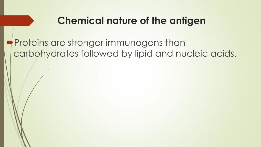 chemical nature of the antigen