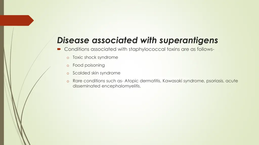 disease associated with superantigens conditions