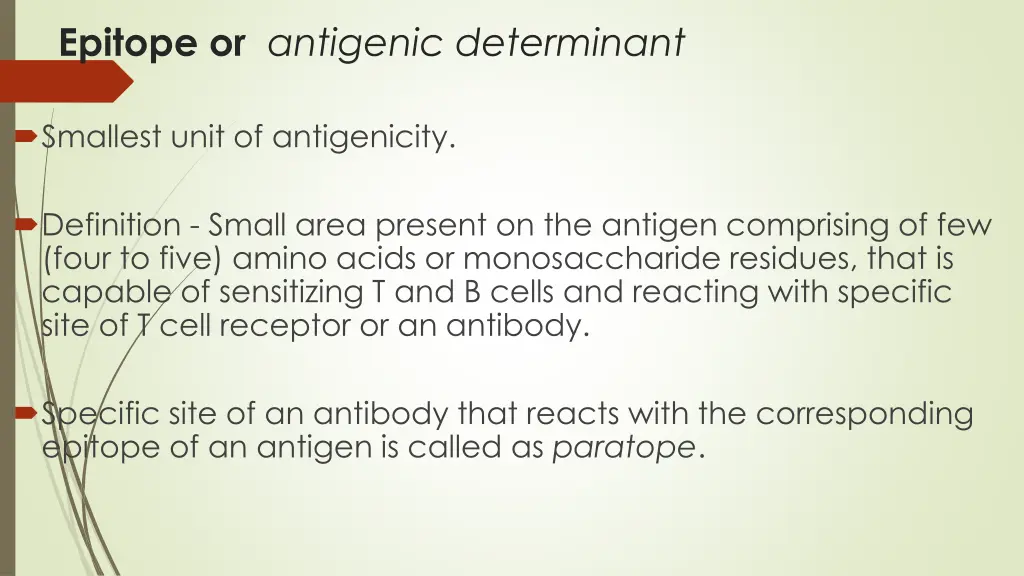 epitope or antigenic determinant