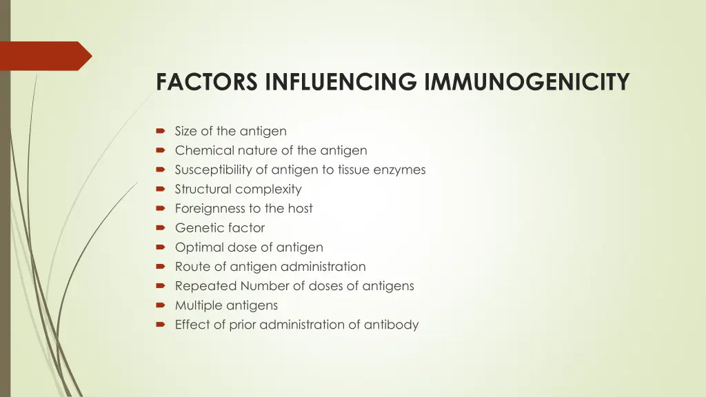 factors influencing immunogenicity