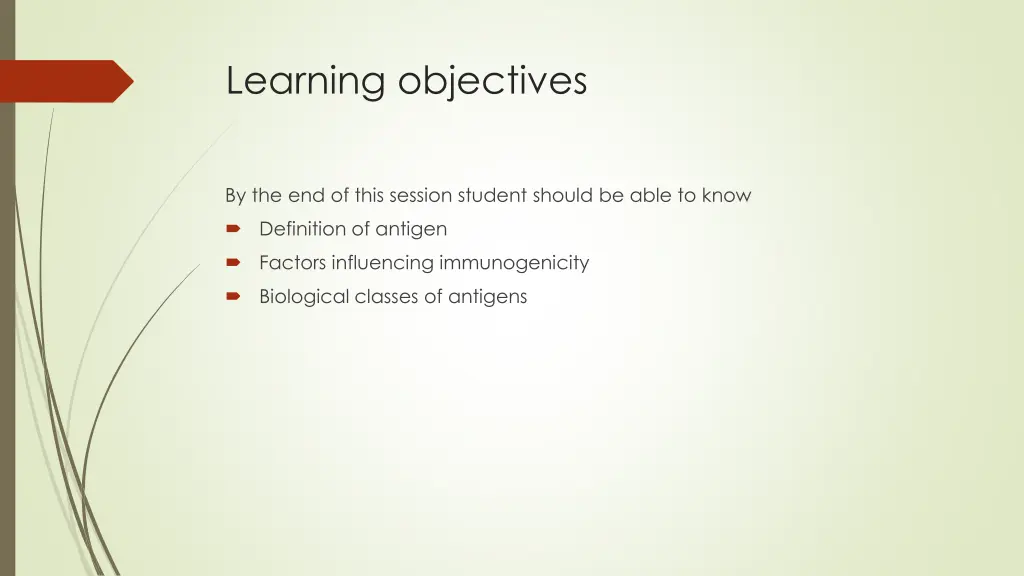 learning objectives