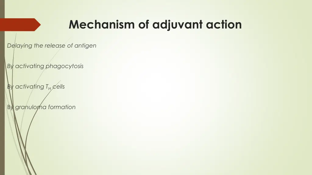 mechanism of adjuvant action