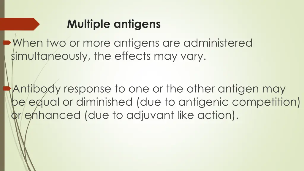 multiple antigens