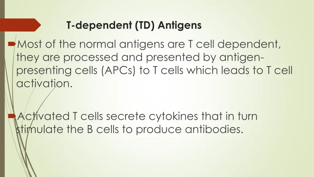 t dependent td antigens