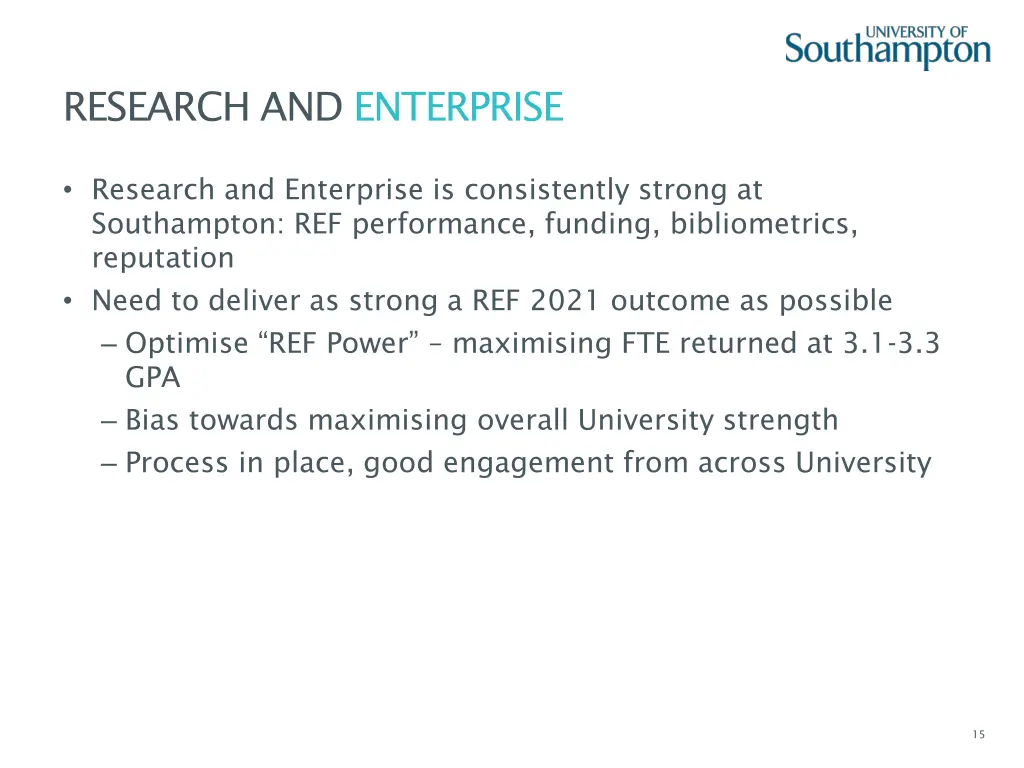 research and enterprise