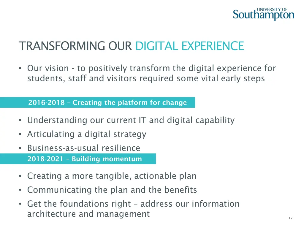 transforming our digital experience