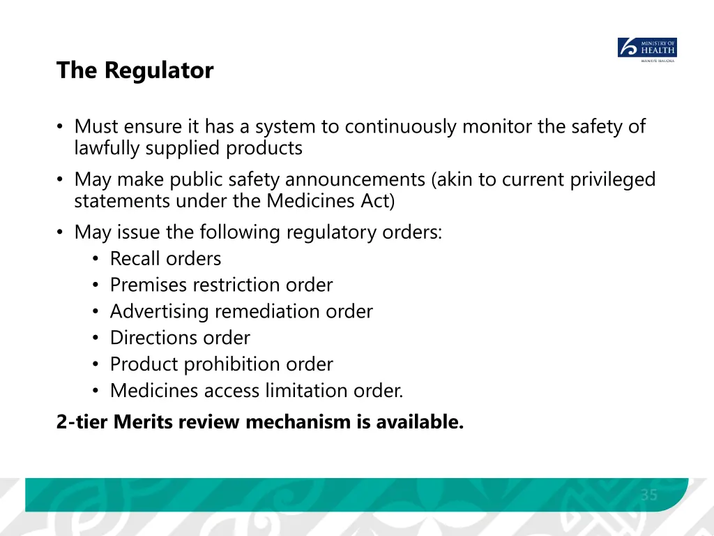 the regulator