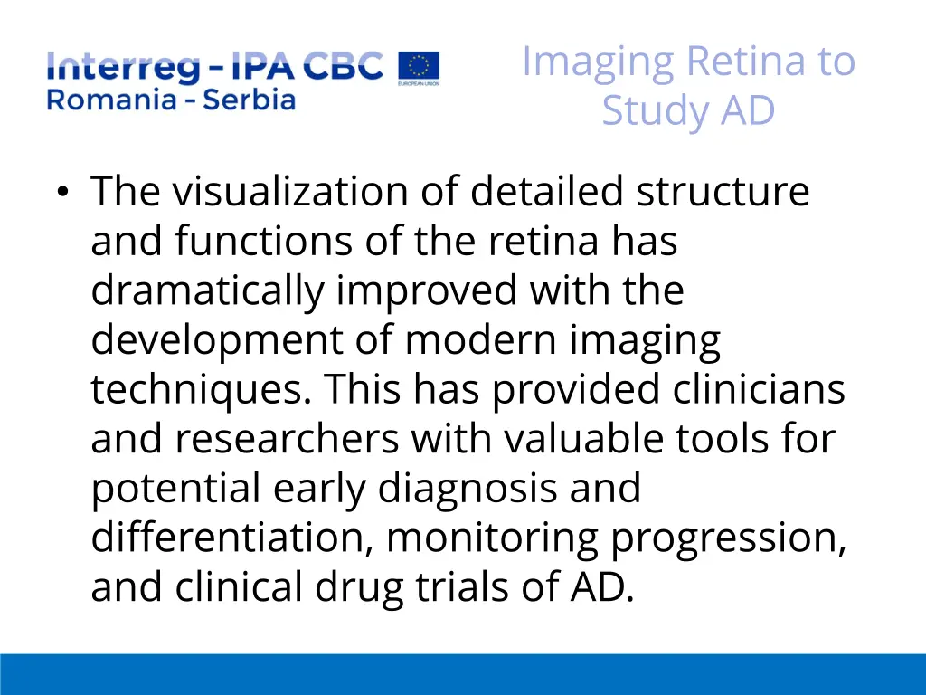 imaging retina to study ad