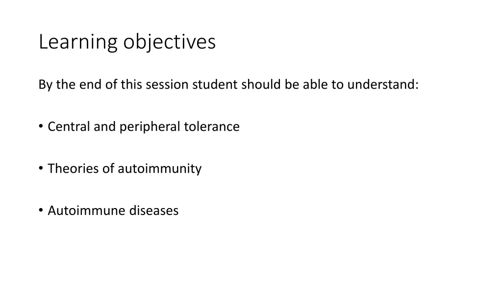 learning objectives