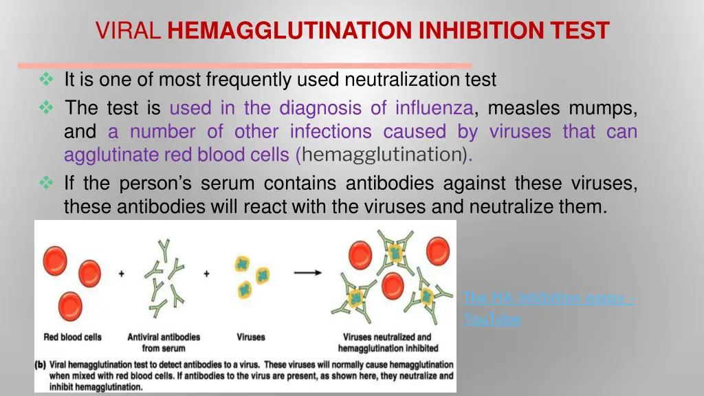 viral hemagglutination inhibition test