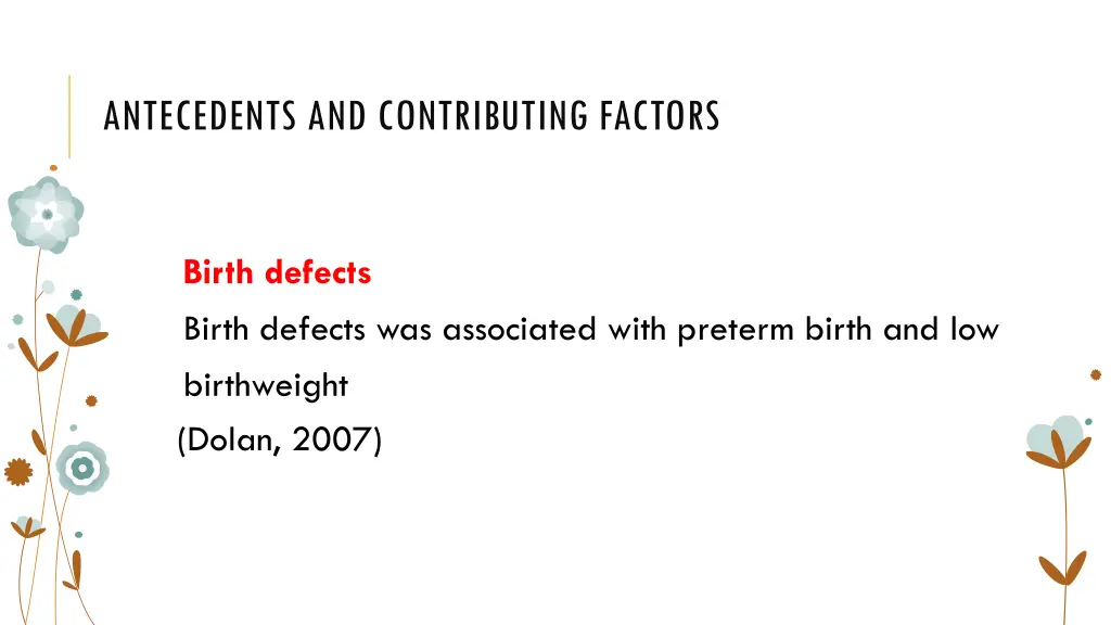 antecedents and contributing factors 4