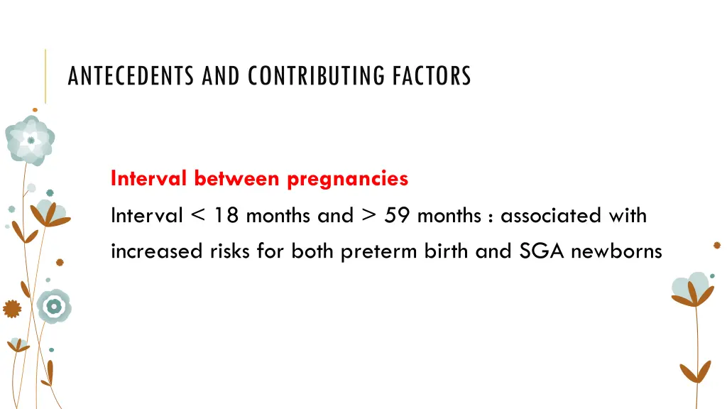 antecedents and contributing factors 6