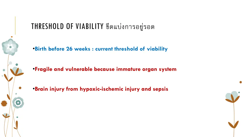 threshold of viability