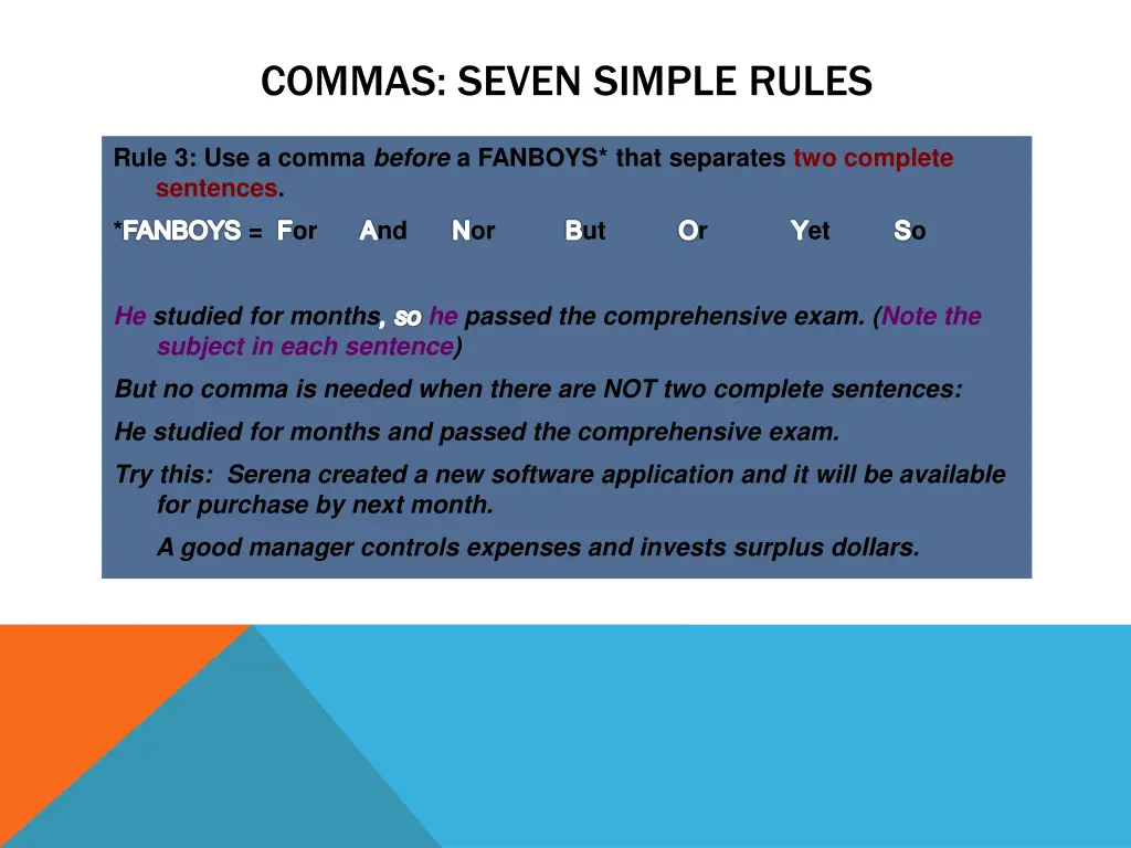 commas seven simple rules 2