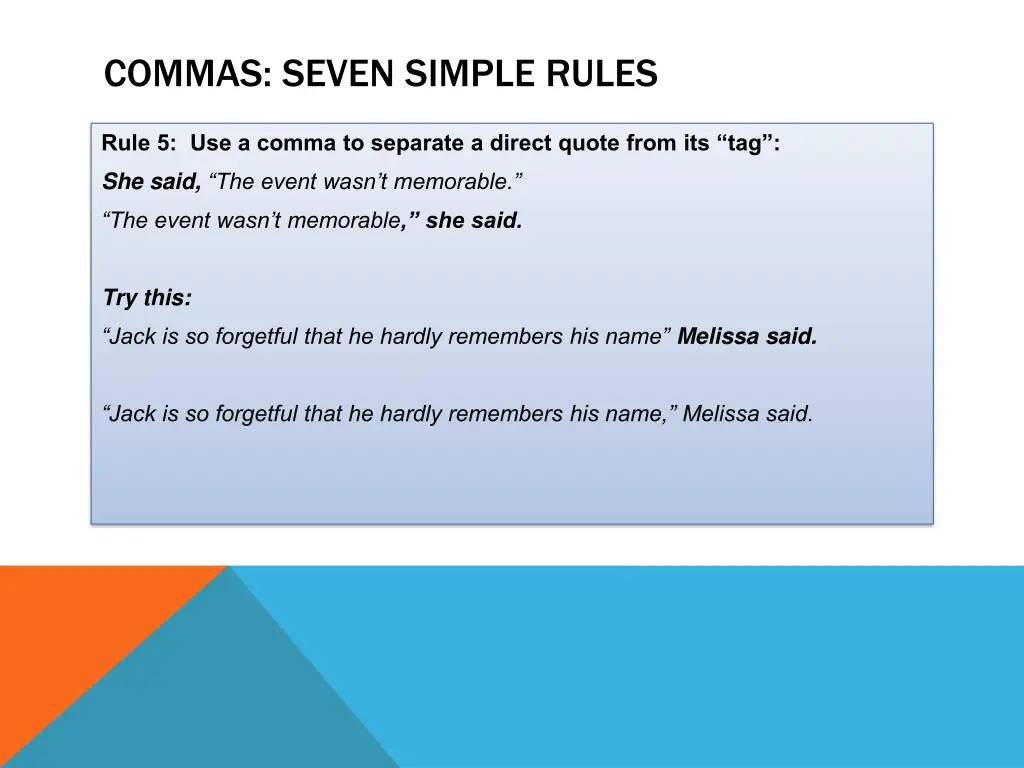 commas seven simple rules 4