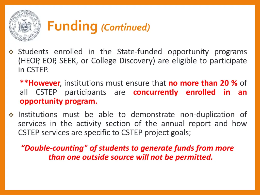 funding continued 2