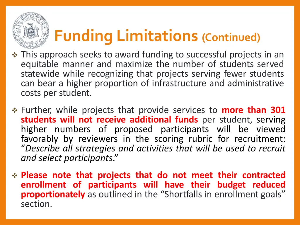 funding limitations continued 3