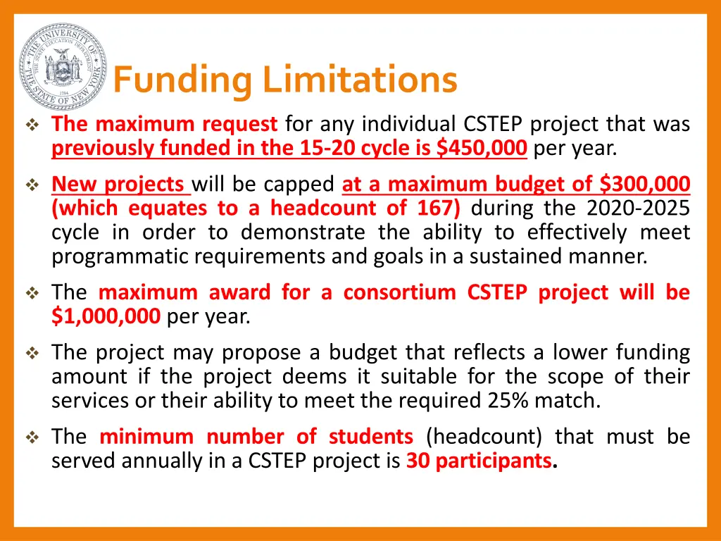 funding limitations