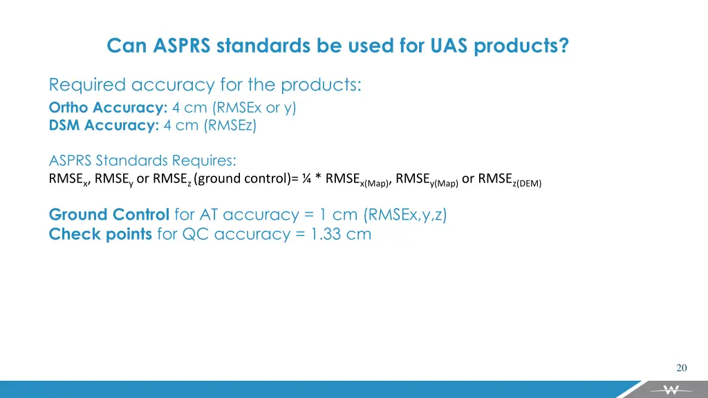 can asprs standards be used for uas products