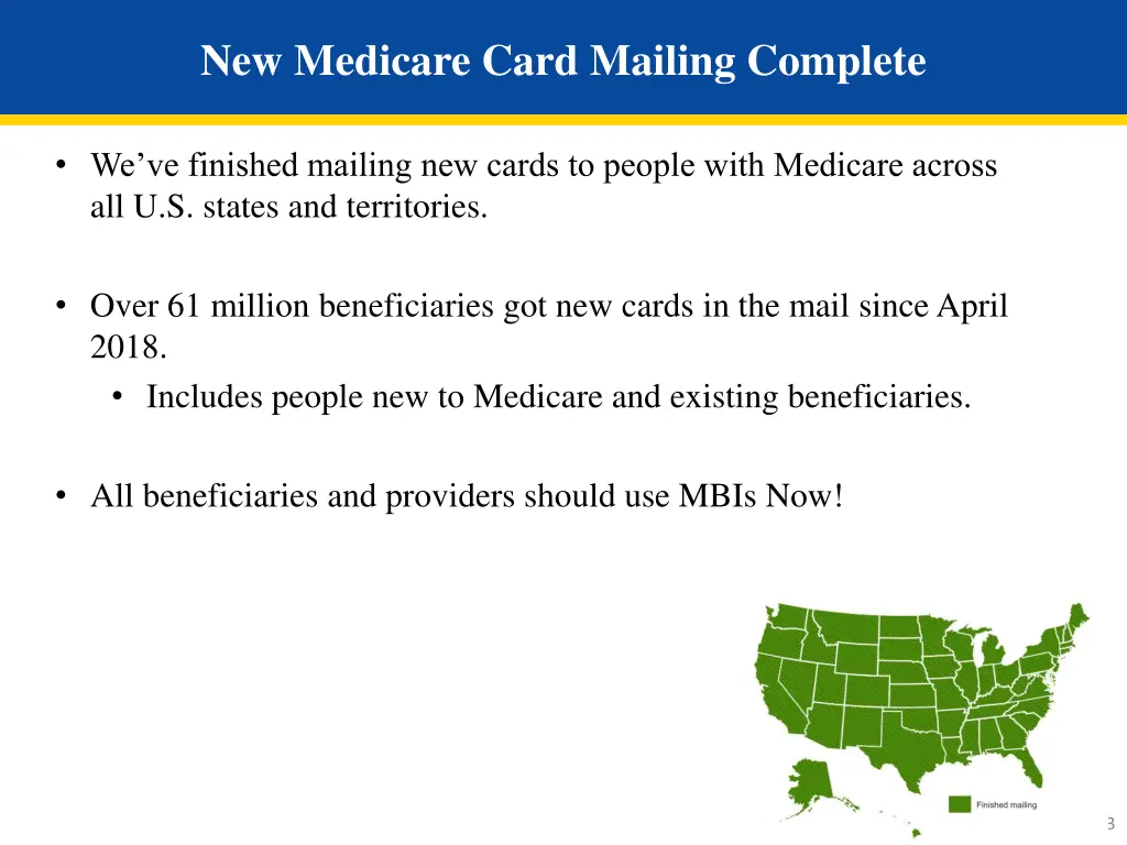 new medicare card mailing complete