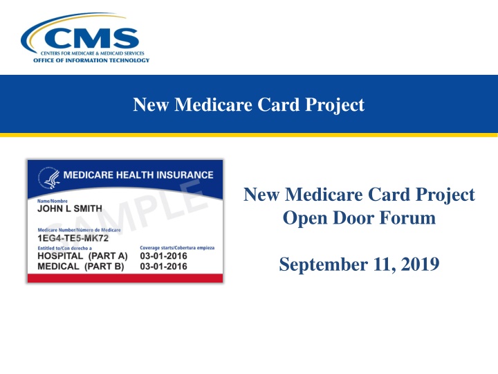 new medicare card project