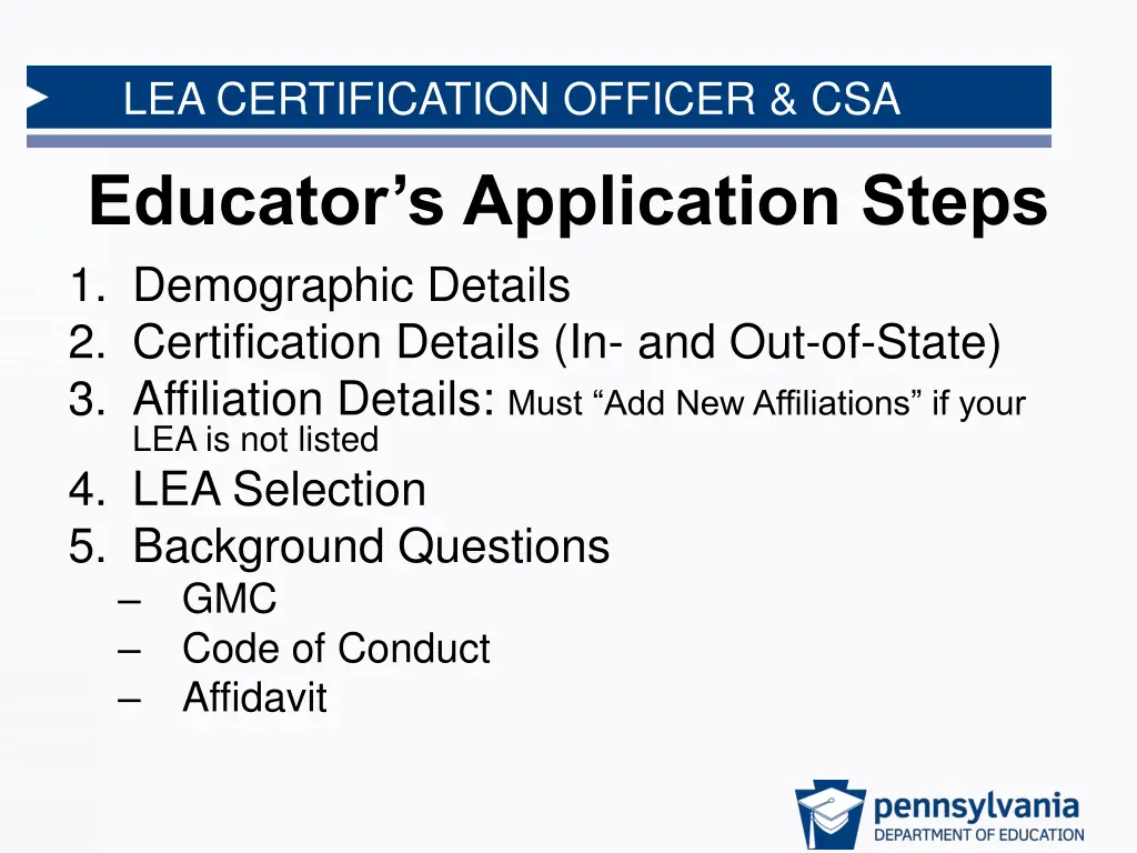 lea certification officer csa 7