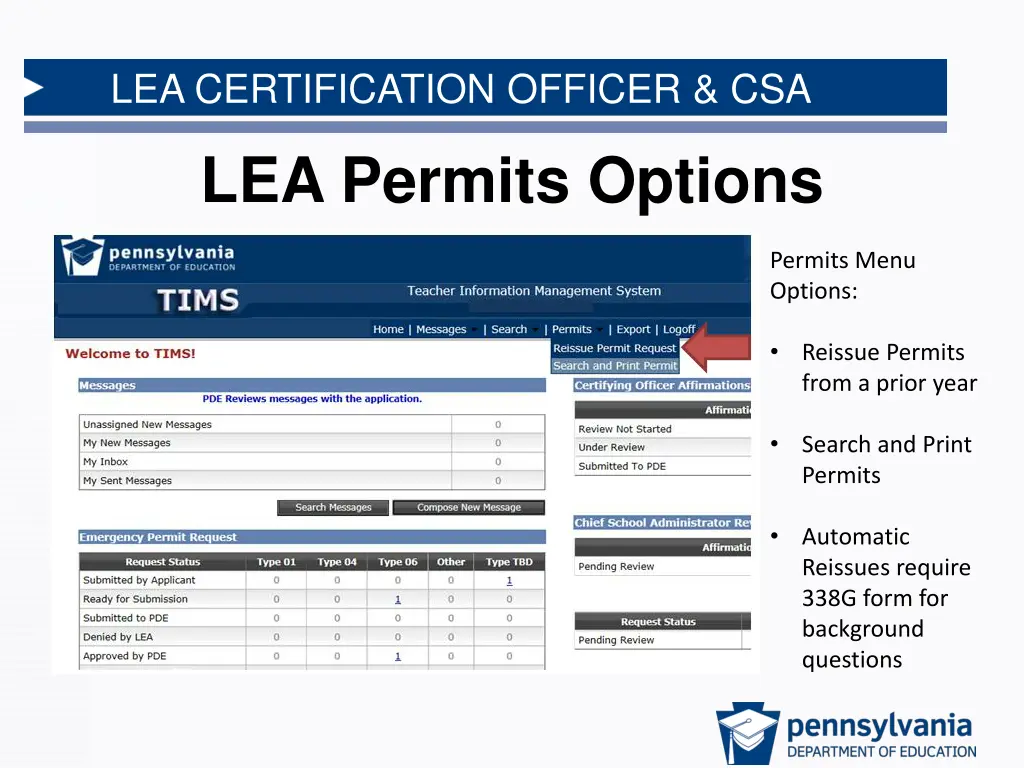 lea certification officer csa lea permits options