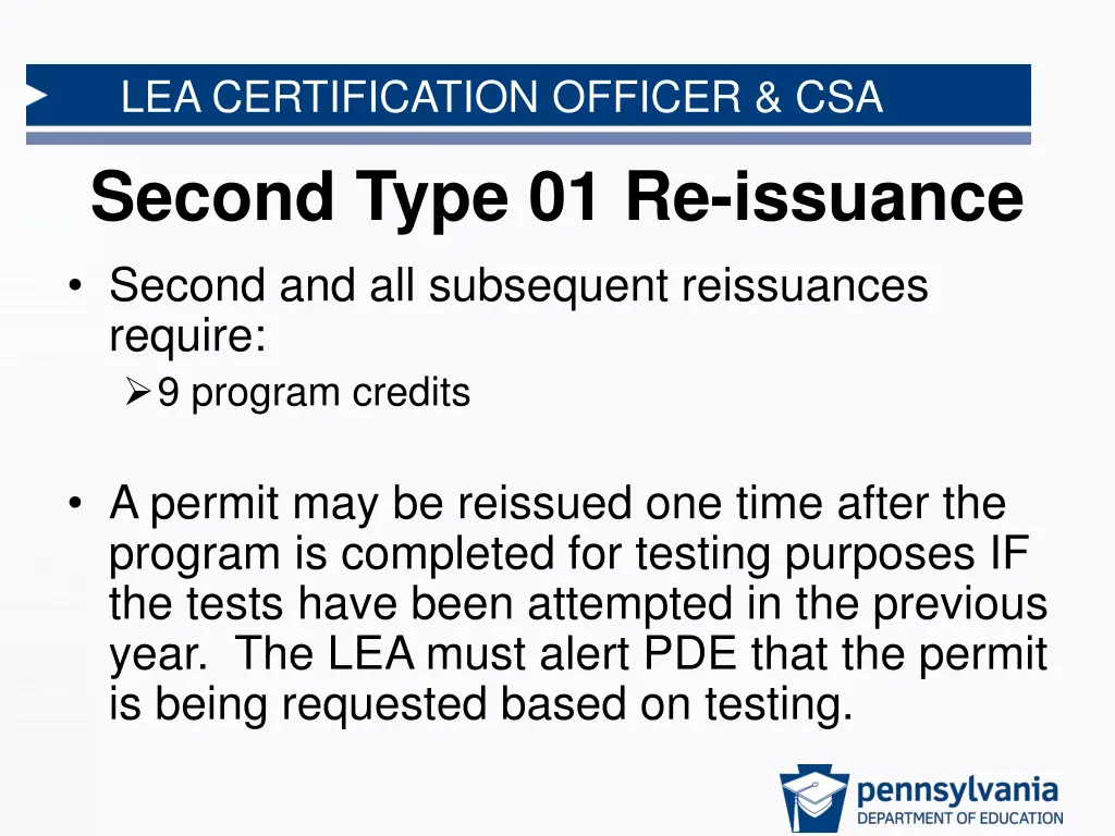 lea certification officer csa second type