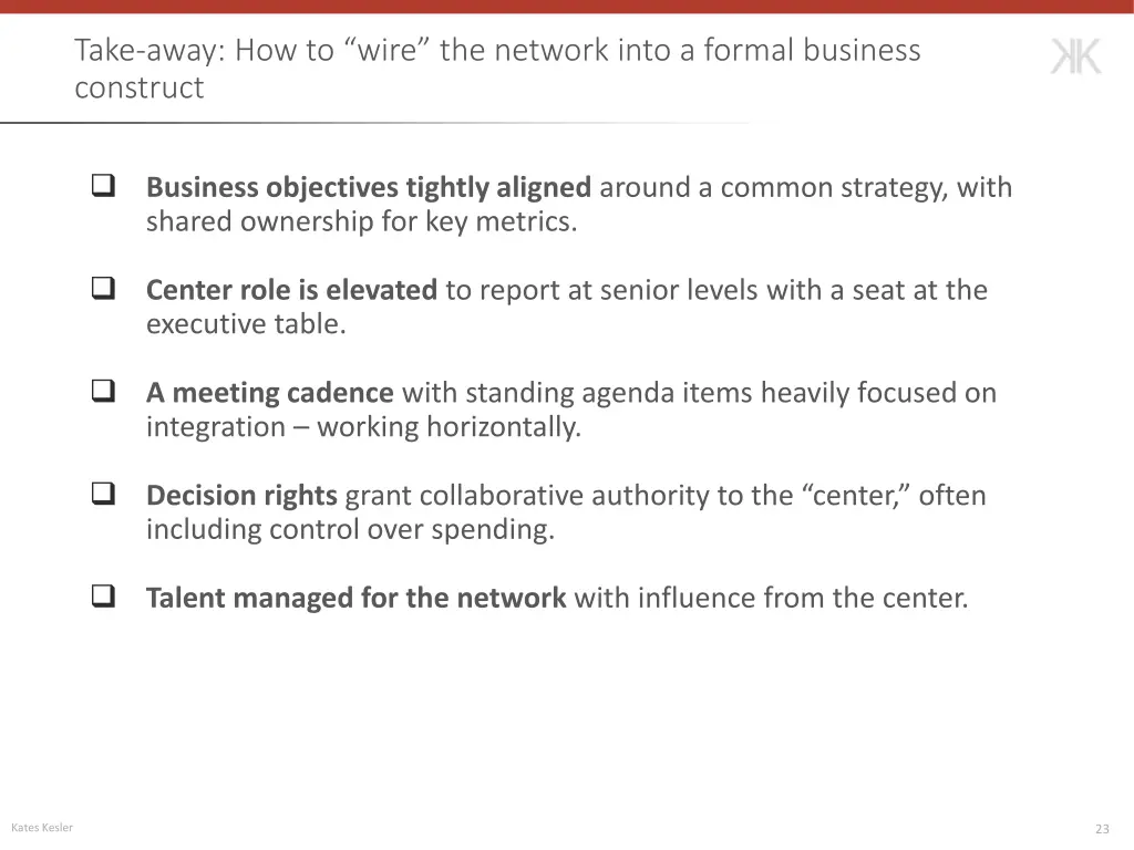 take away how to wire the network into a formal