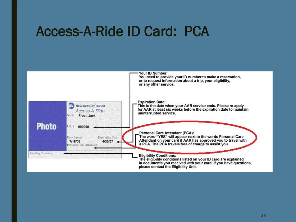 access access a a ride id card pca ride id card