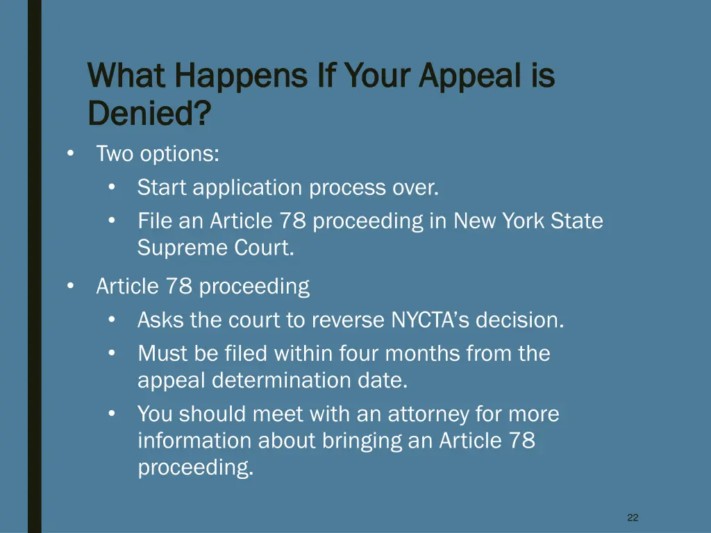 what happens if your appeal is what happens