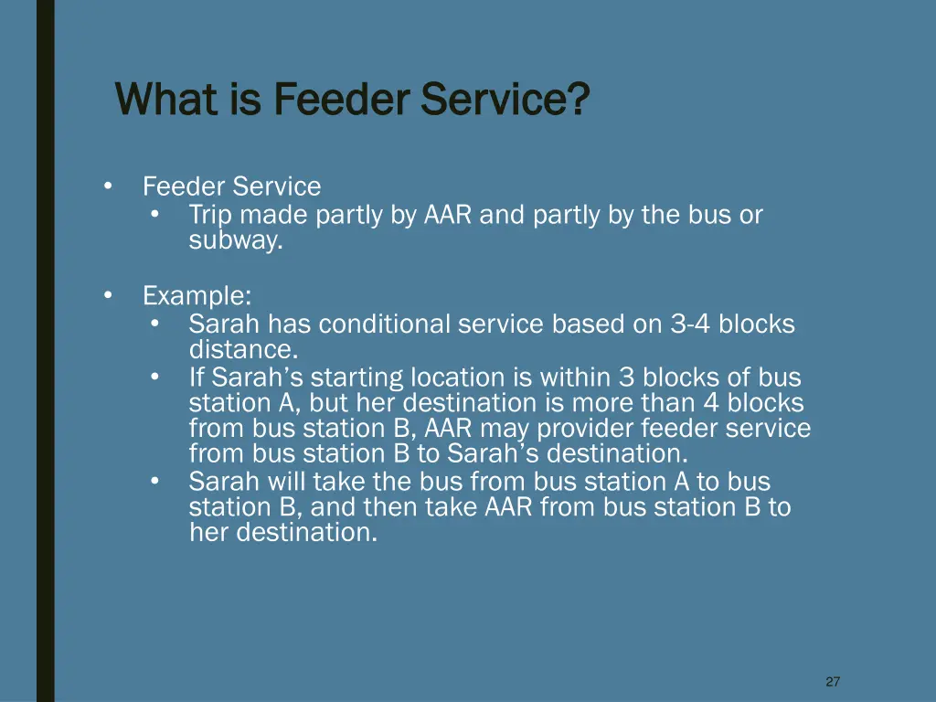 what is feeder service what is feeder service