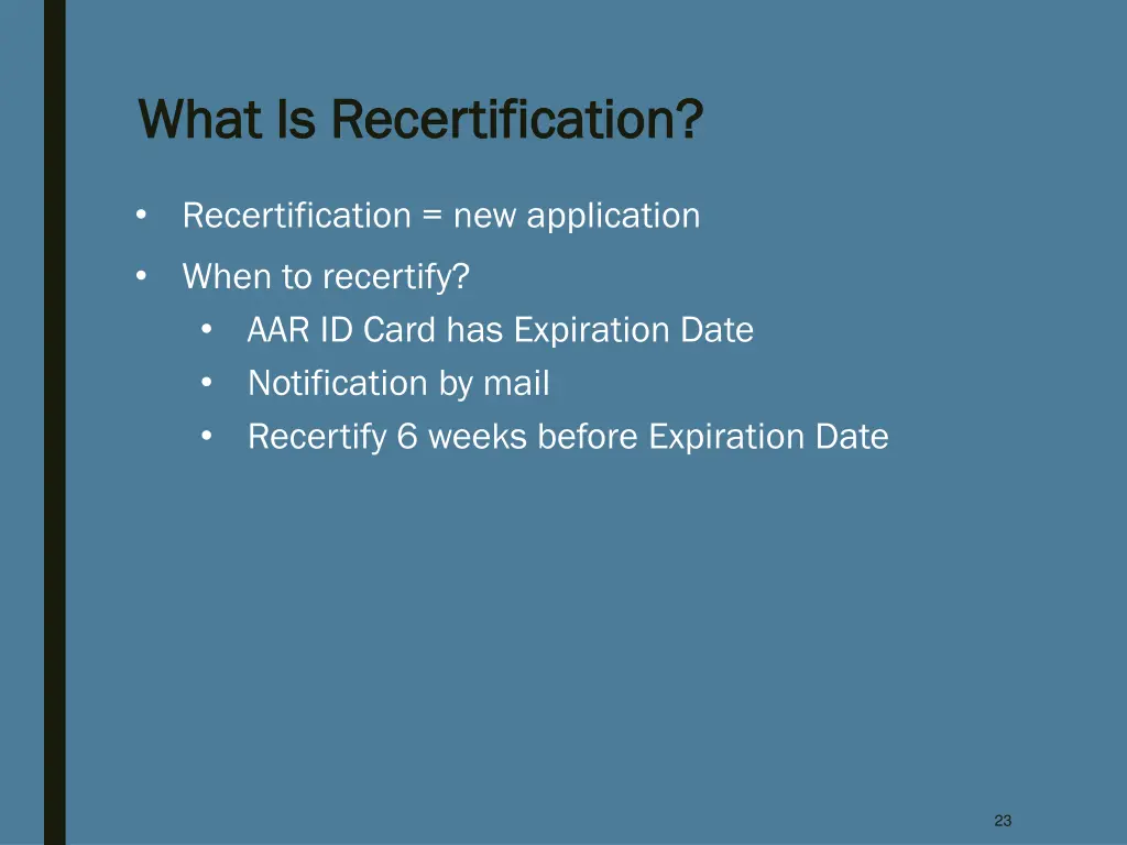 what is recertification what is recertification