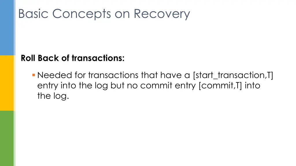 basic concepts on recovery 1