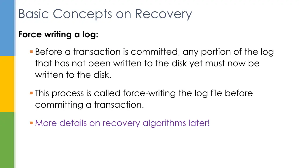 basic concepts on recovery 3