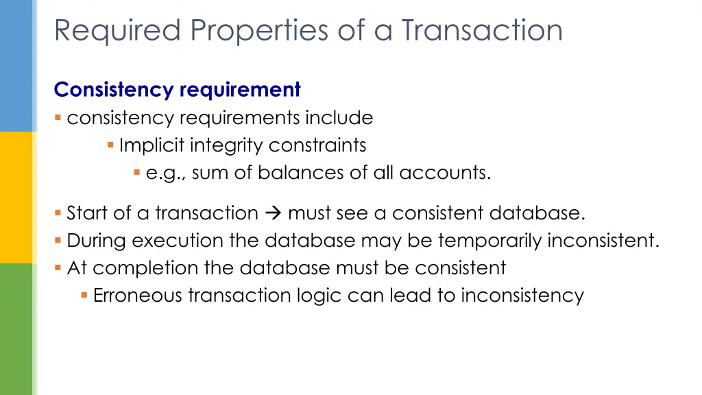 required properties of a transaction 1