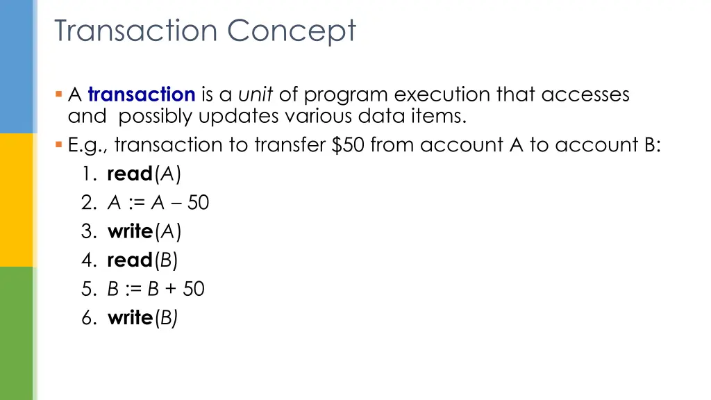 transaction concept