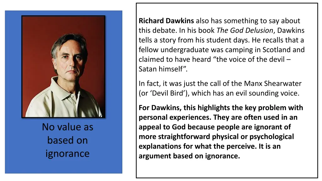 richard dawkins also has something to say about