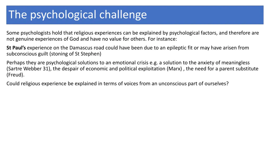 the psychological challenge 1